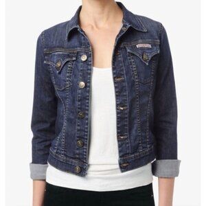 Hudson Womens Vintage Y2K Signature Trucker Jean Jacket Size Medium Blue AN EXC